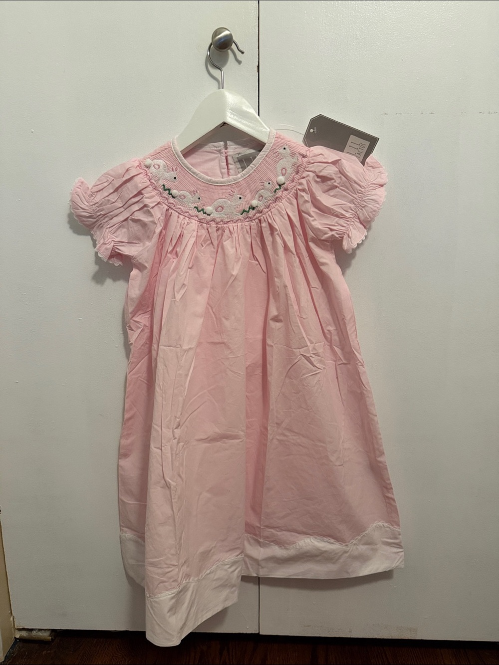 Pink Smocked Girls' Dress